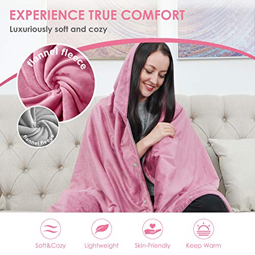 Wearable Electric Blanket, Portable Poncho Wrap, Cordless Rechargeable