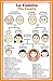 Long Bridge Publishing Spanish Language School Poster - Words About Family Members - Wall Chart for Home and Classroom - Bilingual: Spanish and English Text (11x17 inches)