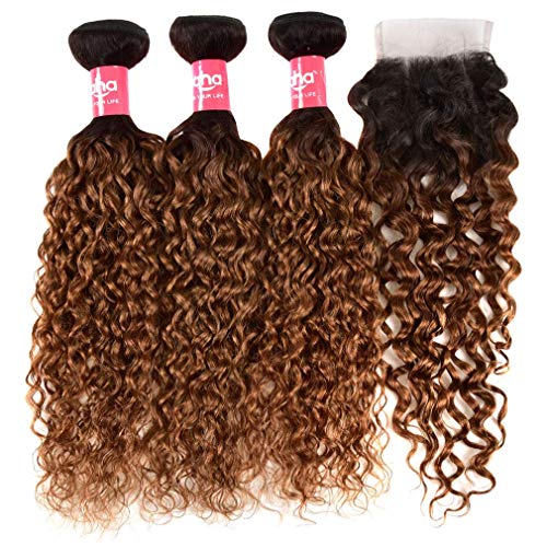 Haha-Ombre-Water-Wave-Bundles-with-Closure-Brown-Ombre-Water-Curly-Hair-Bundles-with-closure-2-Tone-Brazilian-Ombre-Human-Hair-Bundles-with-Lace-Closure-Free-Part-T1B30-20-22-24-18