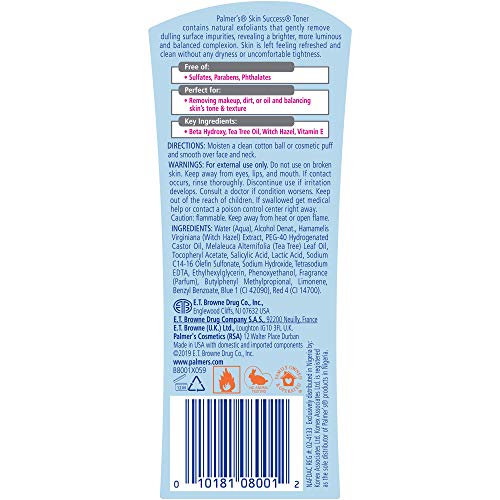 Palmer's Skin Success Exfoliating Toner, All Skin Types - 8.5 fl oz (Packaging May Vary)