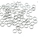 HUELE 10mm Stianless steel Split Ring Chain Part for Connecting Lobster Clasp, Charms, Links and Other Jewelry, 200Pcs