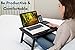 Sofia + Sam Multi Tasking Laptop Bed Tray | Lap Desk Supports Laptops Up to 18 Inches (Walnut)