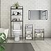Sorbus Bathroom Shelf with Towel Bar, 2-Tier Bathroom Shelves Wall Mounted or Freestanding, Toilet Storage Organizer for Bath Essentials, Planters, Books