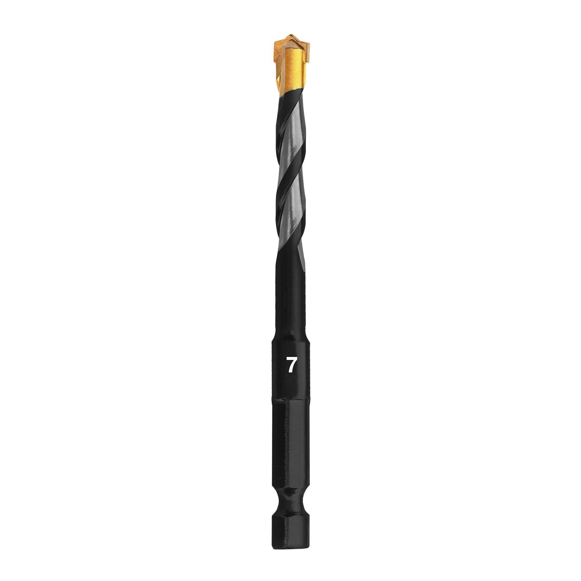 7mm Masonry Drill Bit, Hex Shank Multi Material Drill Bits Masonry, Brick Walls, Soft Tile, Wood, Plastic, Metal