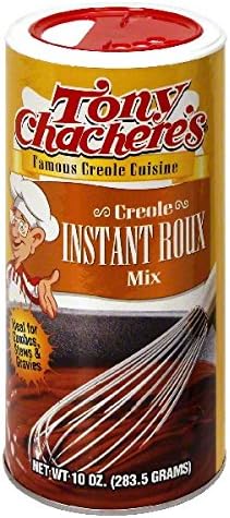 Tony Chachere's Creole Instant Roux Mix 10 OZ (Pack of 10) + (6 Pack of M&amp;M Milk Chocolate 1.69oz)