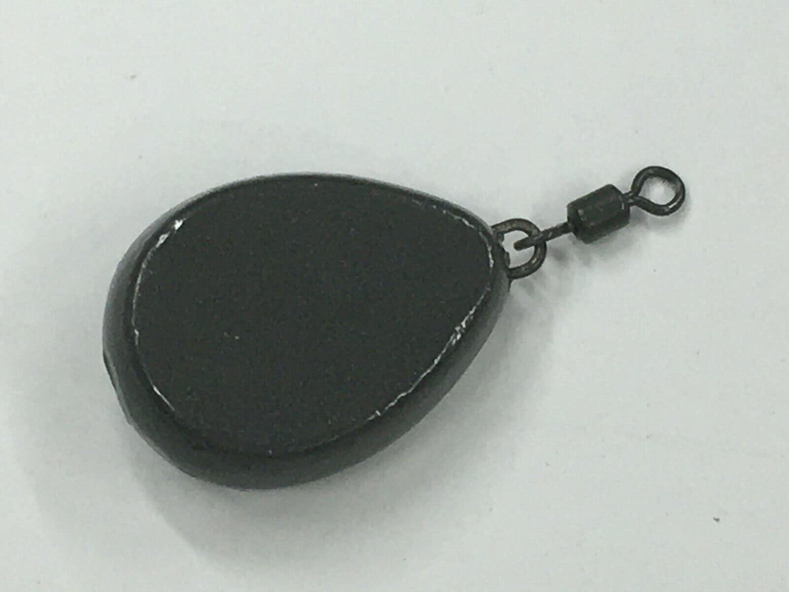 TMC Pack of 10 x Flat Pear Swivel Fishing Casting Ledger. Sizes 1.1 oz. Carp/coarse fishing