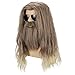 morvally Long Curly Golden Brown Beard Wig for Adult Men Cosplay Costume Halloween Anime Party
