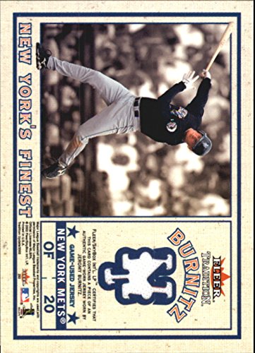 2002 Fleer Trad. Upd. New York's Finest Sngl Swatch #15 J.Burnitz/B.Williams