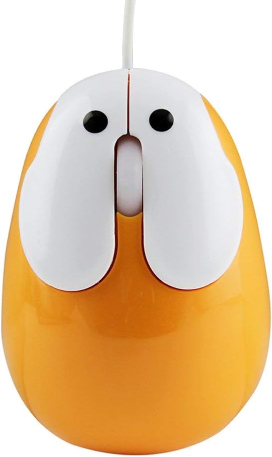 Cute Animal Baby Rabbit Shape USB Wired Mouse Optical Mice Mini Small Mice for Kids Women Girls for PC Laptop Computer,1200DPI 3 Buttons (Orange)