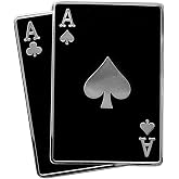 Pinsanity Black Pair of Aces Poker Hand Enamel Lapel Pin