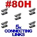 #80H Heavy Duty Roller Chain Connecting Links (5 Pack)