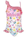 emoji Girls' Unicorn and Mermaid Swimsuit Size 12