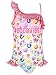 emoji Girls' Unicorn and Mermaid Swimsuit Size 12