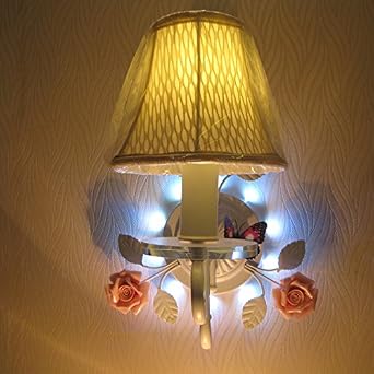 Eisen Und Keramik Blumen Wandlampe Mit Leuchtsockel Spiegel
