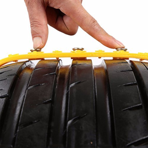 Dolloly Snow Tire Chains Anti Slip Chain Mud Chains Anti-slip Chains for Cars Truck SUV Tire Emergency Winter Driving 10PCS