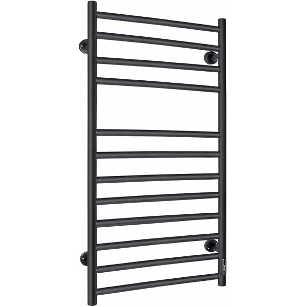 Amazon.com: JXXM Towel Warmers for Bathroom 12-Bar Towel Warmer Rack Wall  Mounted Electric Towel Drying Rack with Timer Matte Black Stainless Steel  Heated Towel Warmer for Bath, Plug-in/Hardwired : Home u0026 Kitchen
