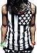 FCYOSO Men's American Flag Printed Athletic Training Pullover Tank Top Shirt (Large,Black)