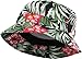 KBM-006 BLK-RED Flag Patriotic Stars and Stripes Floral Galaxy Leaf Aztec Tropical Print Bucket Hat Summer Boonie Cap