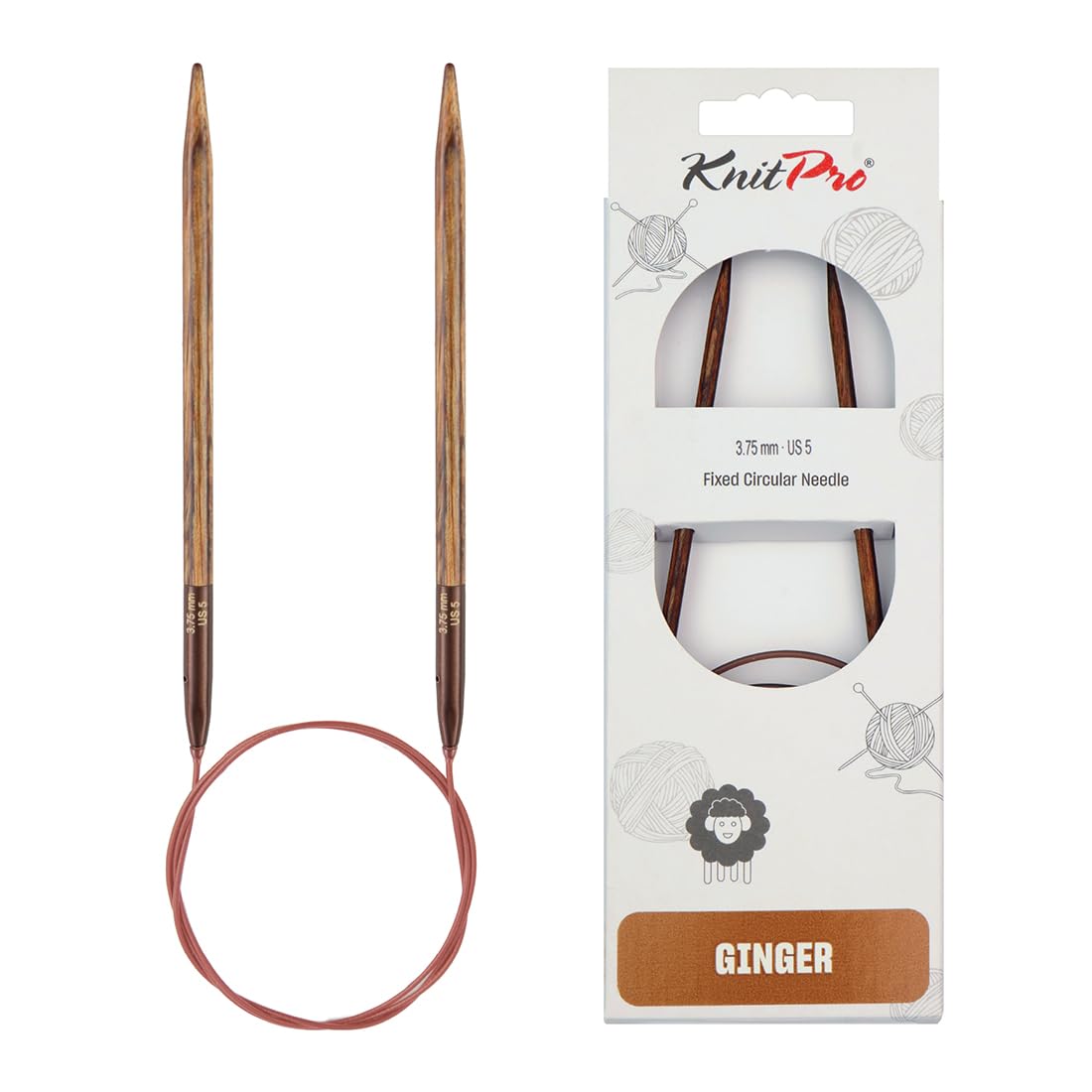 KnitPro Ginger Fixed Circular Needles 32" (80cm) | 3.75mm