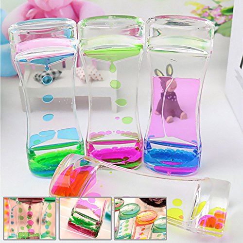 Liquid Motion Bubbler, Relaxing Colorful Liquid Motion Timer Bubbler Desk Sensory Toy Slow Bubble Drop Oil Droplets Soothing Visual Display for Improved Focus, Relaxation, Sensory Play