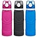 Hydrosak Collapsible Water Bottle with Carrying Handle, 750 ml | Folds Down for Compact Storage | Leakproof, Lightweight, Dishwasher Safe | Nontoxic, Odorless, Tasteless