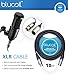 Audio-Technica ATR2100-USB Handheld Cardioid Dynamic USB and XLR Microphone Bundle with Blucoil Pop Filter, 10-Ft XLR Cable and 5-Pack of Reusable Cable Ties