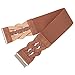 Women Black and Brown Retro Stretchy Wide Waist Belt 2 Pack Size L