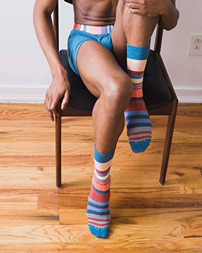 Related Garments Men's Matching Underwear and Sock Set, 3 Piece (1 Pack), Boxer Briefs, No Show and Mid Calf Crew Casual Dress Socks, Colorful Modern Trendy Gift