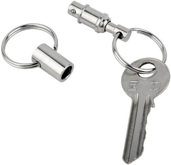 Upstore 3PCS Silver Portable Detachable Metal Steel Pull-Apart Key Rings Keychains Heavy Duty Durable Key Ring Snap Lock Key Holder Organizer - Image 3