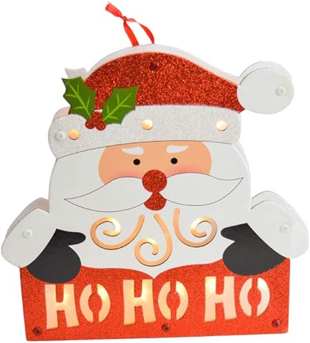 Babbo Natale Ho Ho Ho.Fair Babbo Natale Hohoho Insegna Legno Luminosa Decorazioni Natalizie Dietro Porta 29x29 Amazon It Casa E Cucina