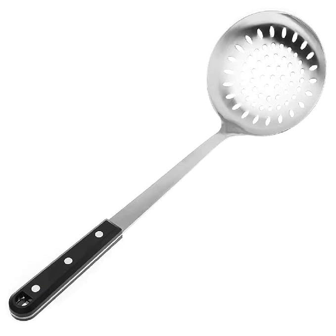 Buy HEXONIQ Kitchen Stainless Steel Skimmer with Long Nylon Handle and