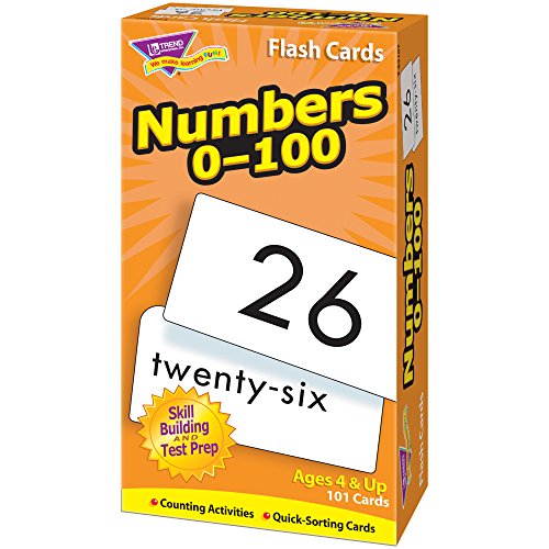 Trend Skill Drill Flash Cards, 3 x 6 Inches, Numbers, 0-100 (TEPT53107)