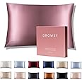Drowsy Silk Pillowcase - 100% Pure Mulberry Silk - 22 Momme 6A High-Grade Fibers - Skin, Hair and Sleep Benefits - Envelope O