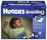 Huggies Overnites Diapers, Size 4, Big Pack, 60 Count