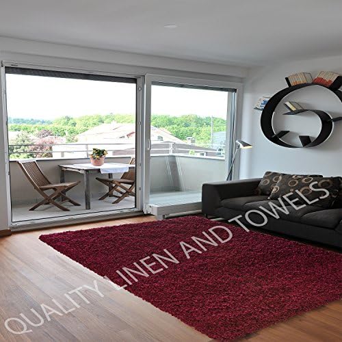 Shaggy Rug 11 Colours 963 Plain 5cm Thick Soft Pile Modern 100% Berclon Twist...