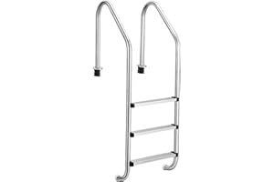 CUISINAID Swimming Pool Ladder, Stainless Steel Pool Steps for Inground Pools, 3 Step Non-Slip Treads Pool Stairs with Ergonomic Pool Handrails, Easy Assembly