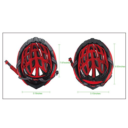 Vihir Bike Helmet Specialized for Mountain Bicycle Road Cycling, Red - Thumbnail 2