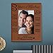 KATE POSH 3rd Anniversary, 3rd Wedding Anniversary, 3 Years Anniversary, Three Years of Marriage, Third Anniversary Engraved Rawhide Leather Picture Frame (5x7 Vertical)