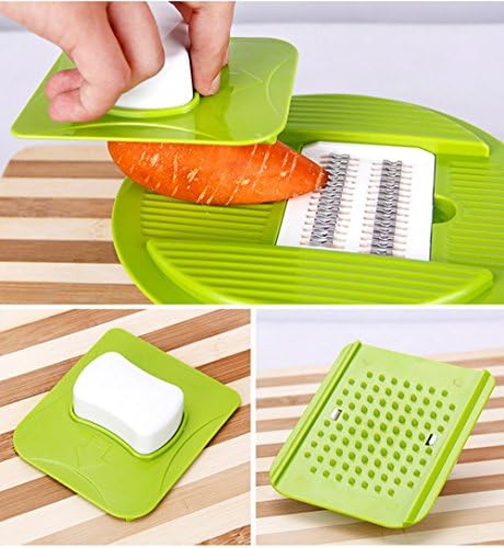 Vegetable Slicer Fruit Cutter Slicer With 4 Interchangeable Stainless Steel Blades Potato Slicer Tool.