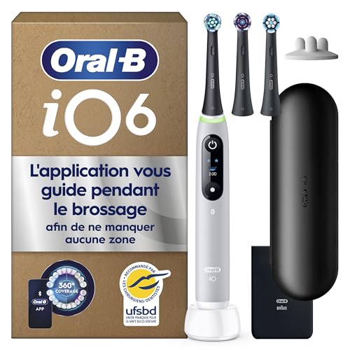 Brosse à Dents Electrique iO 6, 3 Brossettes de Rechange, Grise