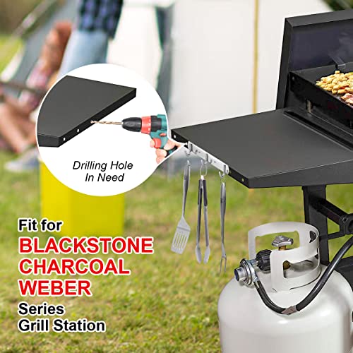 AIEVE Grill Hooks for Utensils, 2 Pack Heavy Duty Grill Utensil Holder