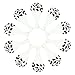 Resinta 80 Pieces 12 Inches Cow Print Balloons Latex Farm Animal Black and White for Birthday Home Craft Decoration