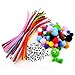 450 Pcs Pipe Cleaners, Which Includes 100Pcs Pipe Cleaners Craft,150Pcs Googly Eyes Self Adhesive and 200Pcs Pompoms for Arts and Crafts for Kids Ages 8-12