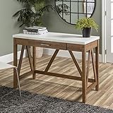 Walker Edison Rustic Farmhouse Wood Computer