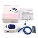 Fingertip Pulse Oximeter - LotFancy Oxygen Saturation Monitor, FDA Approved, Large OLED Display, Alarm Function, Lanyard Included, Blue