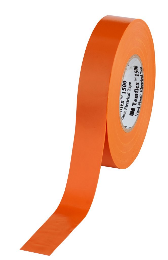 3 M Gate A1925 Temflex 1500 Vinyl Electrical Insulation Tape 19 mm x 25 m, orange
