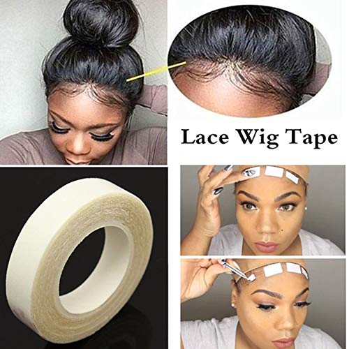 xxiaoTHAWxe 3m/Roll No Shine Bonding Toupee Hairpiece Hair Extensions Hair System Tape Adhesive Glue Strips Wig Tape Long Lasting Waterproof Double Sided Shape