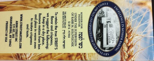 Streit's Organic Matzo Kosher For Passover 11 Oz. Pk Of 3.