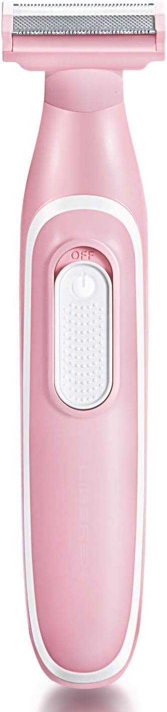 Liberex Electric Trimmer for Women - Portable Cordless Womens Razor Bikini Trimmer Painless Hair Removal Shaver for Face and Body Grooming Arms Legs Underarms, Battery Operated