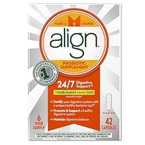 Align Probiotic Supplement, 24/7 Digestive Support with Bifantis, 42 Capsules